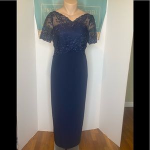 Navy blue David’s Bridal dress size 14